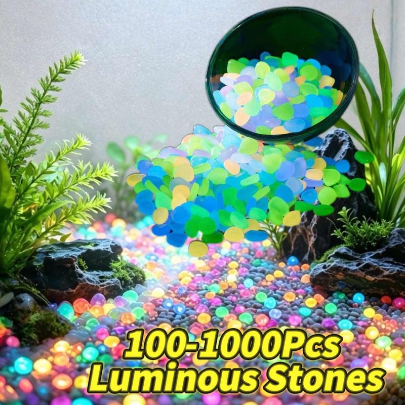 Aquarium Fish Glow In The Dark - 100-1000 шт. Светящиеся в темноте камни